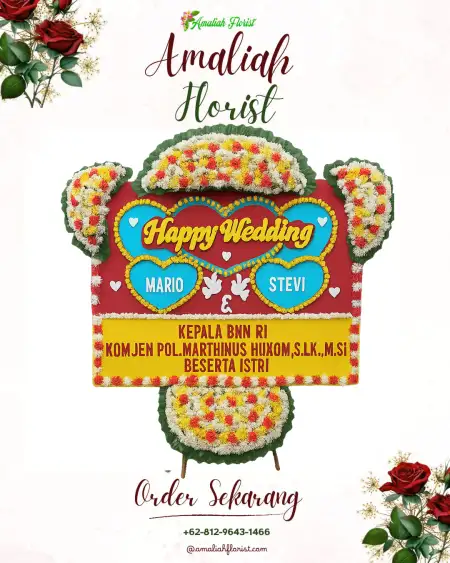 Papan Bunga Pernikahan Terusan